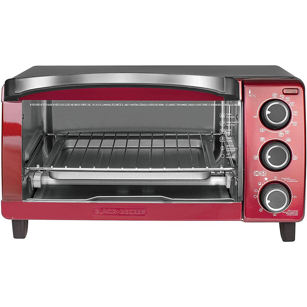 ****Black &amp; Decker Toaster Oven with Natural Convection, Red