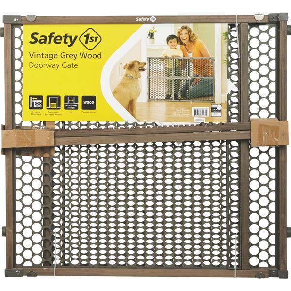 Safety 1st Doorway Safety Gate 24 In. Vintage Gray Wood
