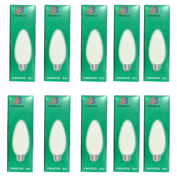 ****Joebrite Candle Bulb 60W E27 Frosted 10 pack