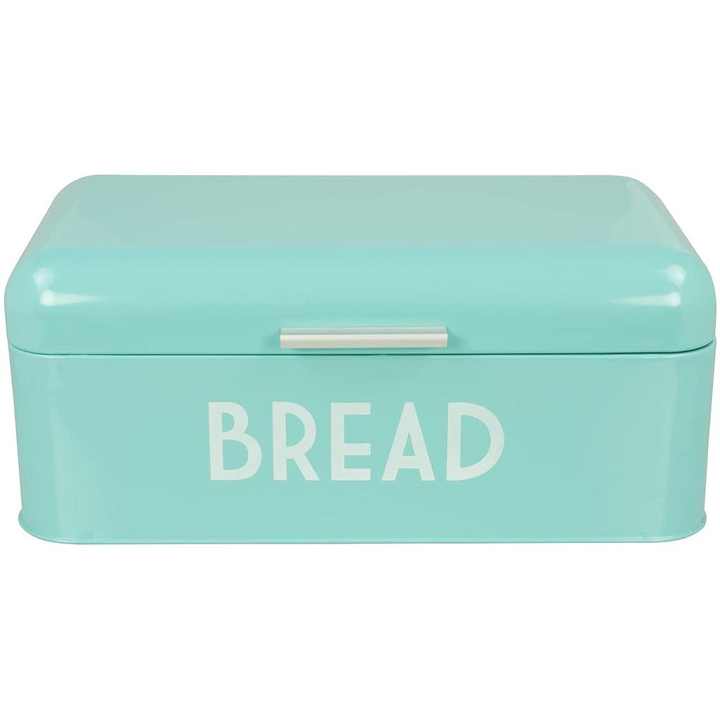 ****Home Basics Metal Bread Box, Turquoise