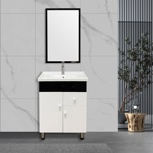 Royal Homes Bathroom Vanity 23.6 x 17.7 x 30.7 In. Black &amp; White