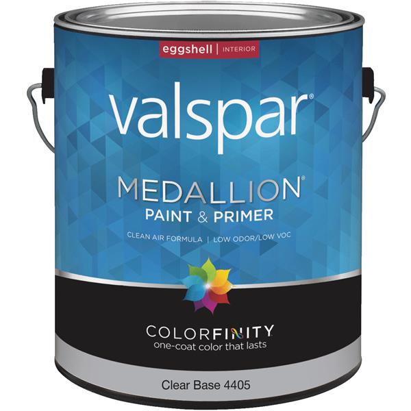 Valspar Medallion 100% Acrylic Paint &amp; Primer Eggshell Interior Wall Paint, Clear Base, 1 Gal.