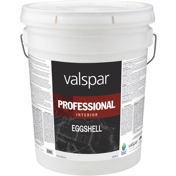 Valspar Professional Latex Eggshell Interior Wall Paint, Light Base, 5 Gal.