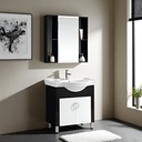 Royal Homes Bathroom Vanity 31.4 x 18.8 x 33.4 In. Black &amp; White