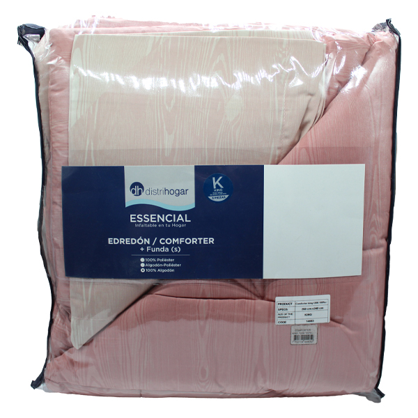 ****Distrihogar COMFORTER KING T200 100%C ESENCIAL