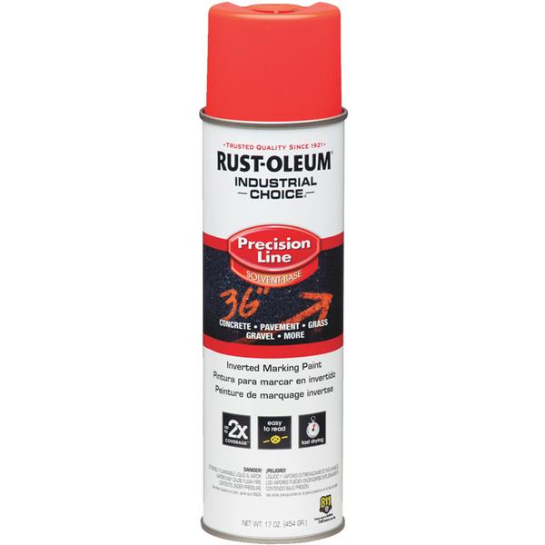 ****Rust-Oleum Industrial Choice Fluorescent Red Orange 17 Oz. Inverted Marking Spray Paint
