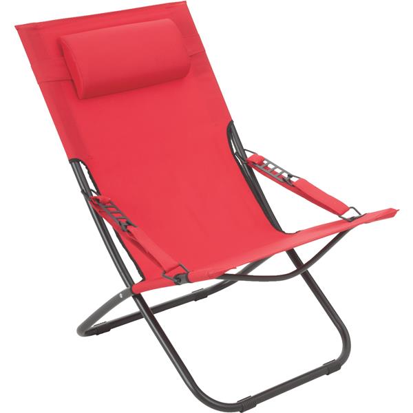 Outdoor Expressions Folding Hammock Chair with Headrest, Red