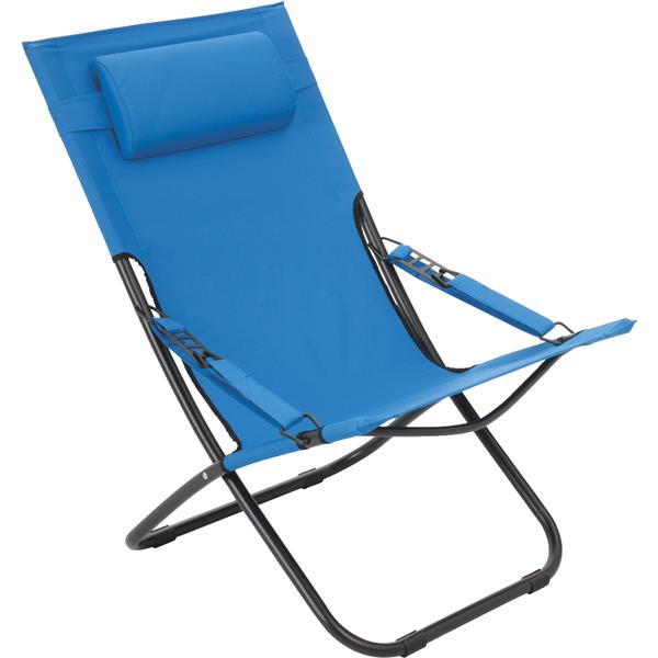 Outdoor Expressions Folding Hammock Chair with Headrest, Blue