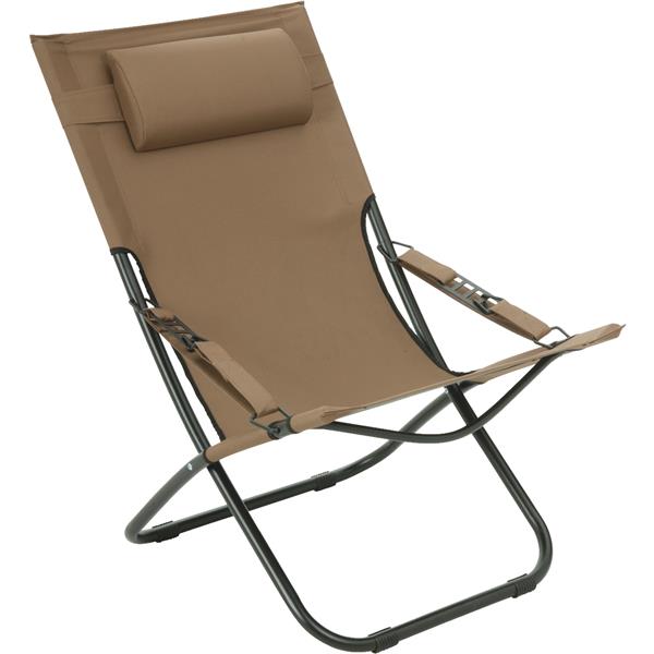 Outdoor Expressions Folding Hammock Chair with Headrest, Tan