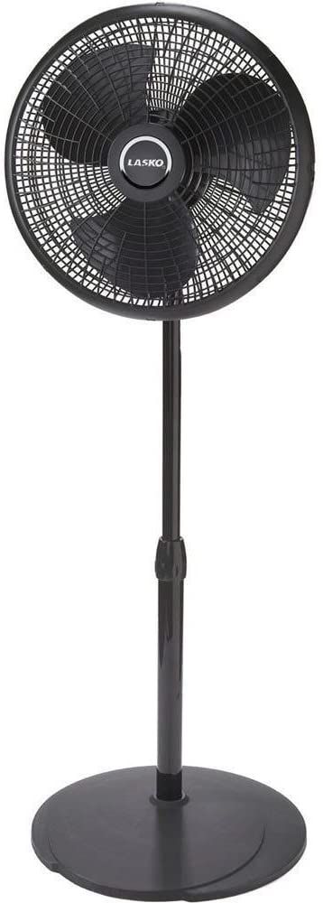 Lasko 16In. Adjustable Pedestal Fan BLK