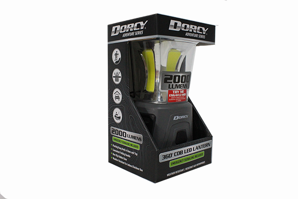 Dorcy Adventure Series LED Lantern with Red Safety Flasher, Black/ Gray Plastic