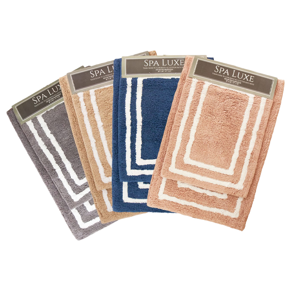 Spa Luxe 2 Pc Set Border Design Rug