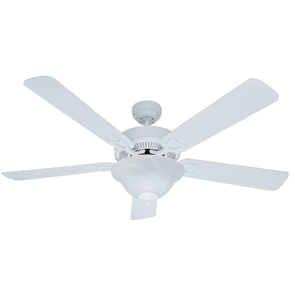 Hunter Revolutions 52In. Classic Deluxe Ceiling Fan with Light, White (C.F.M - 3209)