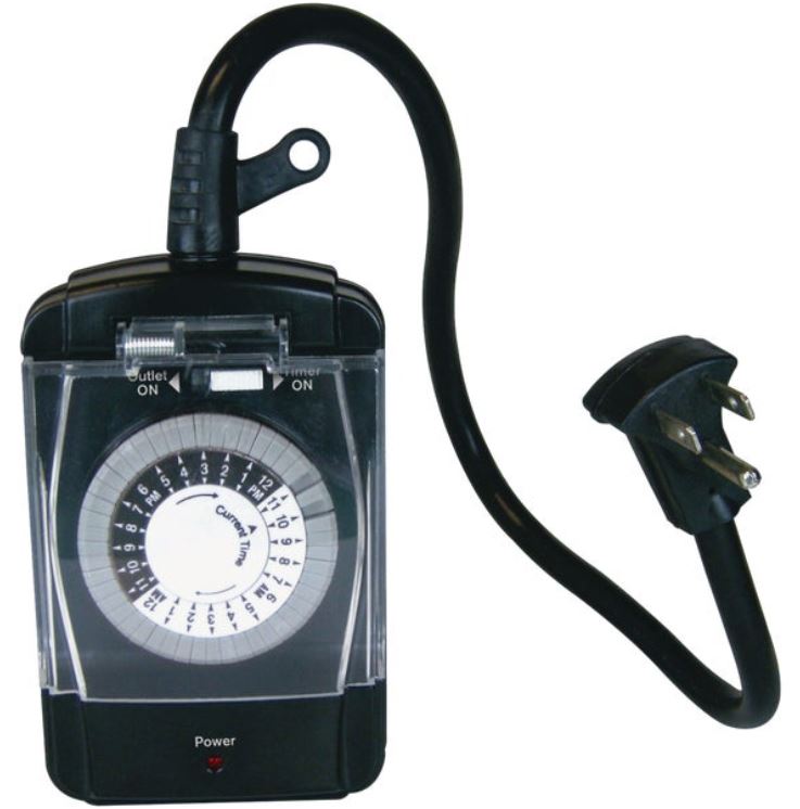 ****Prime 15A 125V 1875W Black 24 Hr. Outdoor Timer