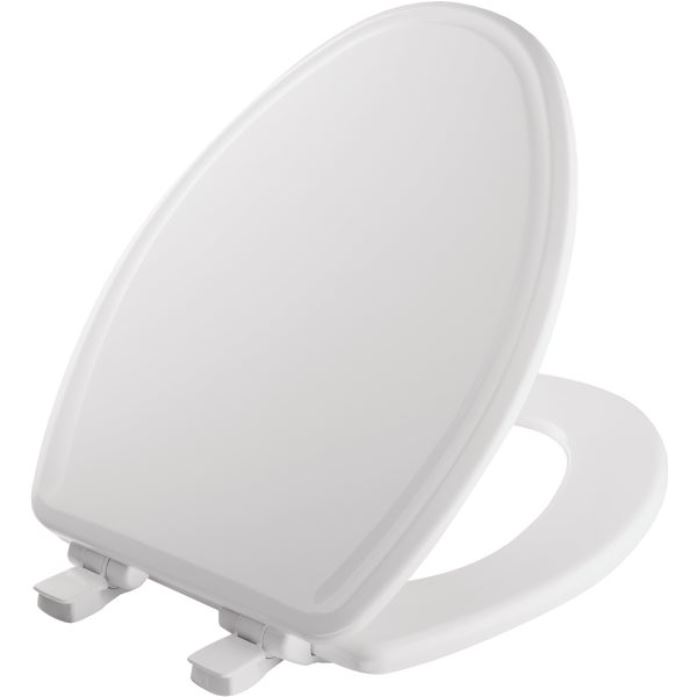 Mayfair Kendall Elongated Closed Front WhisperClose Enameled Wood Toilet Seat, White