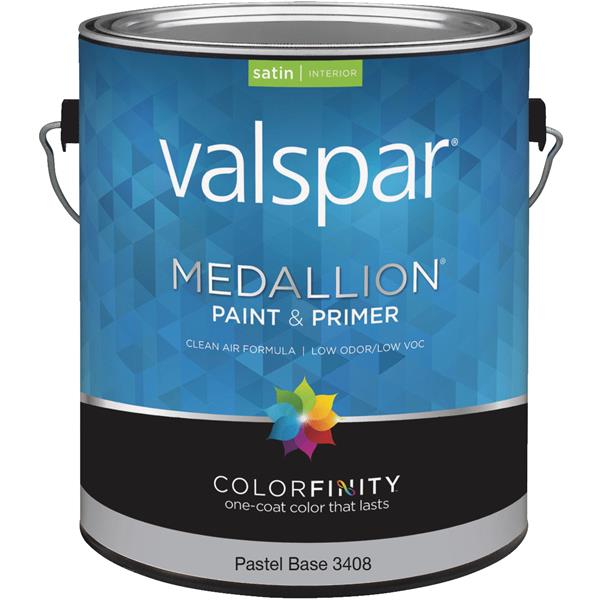 ****Valspar Medallion 100% Acrylic Paint &amp; Primer Satin Interior Wall Paint, Pastel Base, 1 Gal.