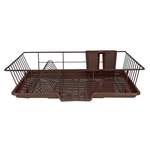 Home Basics 3pc Dish Drainer Set, Bronze