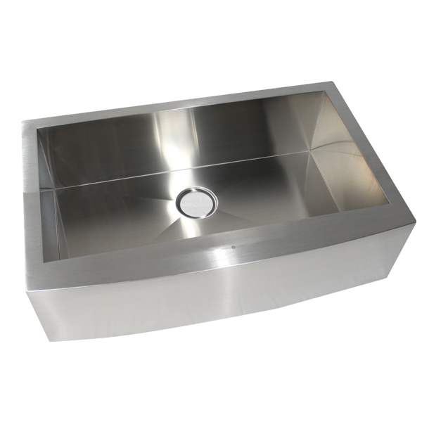 Royal Homes Single Bowl Kitchen Sink 33 x 21 x 9 In. 304 Stainless