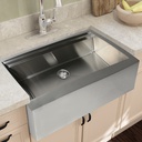 Royal Homes Apron Single Bowl Kitchen Sink 35x22x10in 304 Stainless Steel