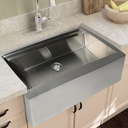 Royal Homes Single Bowl Kitchen Sink 35 x 22 x 10 In. 304 Stainless