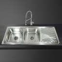 Royal Homes Kitchen Sink 47In.X20In.X5.5In. - 304 Stainless Steel