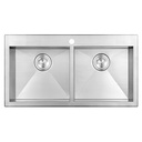 Royal Homes Topmount Double Bowl Kitchen Sink Combo 32.8 x 22 x 8.9 In.