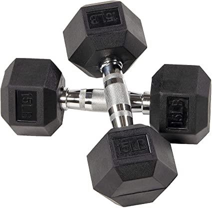 Runic Hexagonal Dumbbell w/ Rubber 15lb