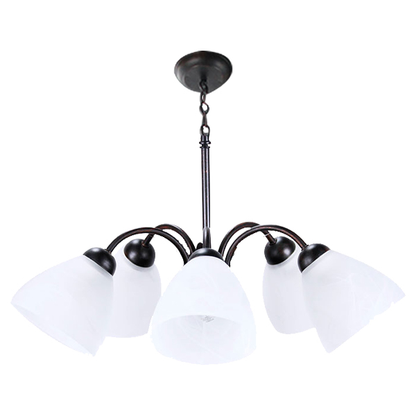 Ike Lite 5-Light Hanging Lamp Brown Finish