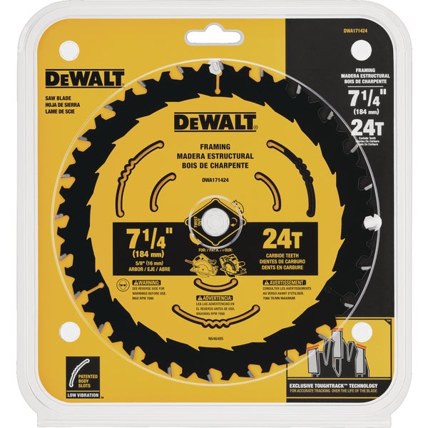 ****DeWalt ToughTrack 7-1/4 In. 24-Tooth Framing Circular Saw Blade