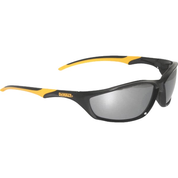 ****DeWalt Router Black/Yellow Frame Safety Glasses with Silver Mirrored Lenses