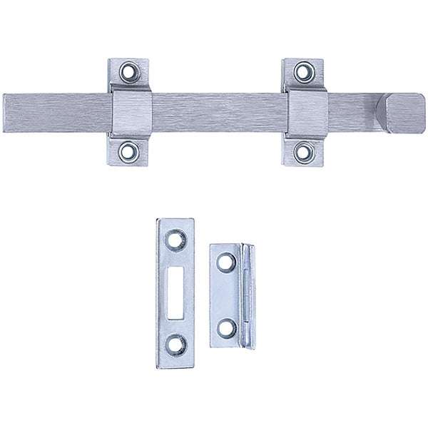 ****Tell Commercial 8 In. Satin Chrome Door Surface Bolt