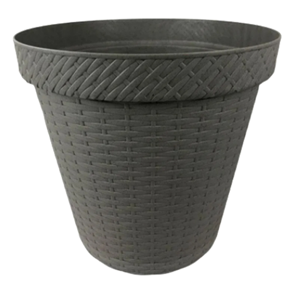 ****Terragave Flower Pot Round 16.5in Grey