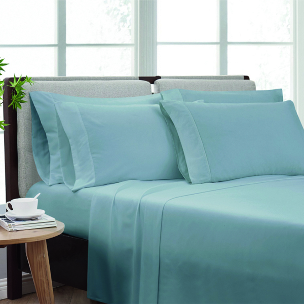 ****Cannon Solid Sheet Set King Classic Blue