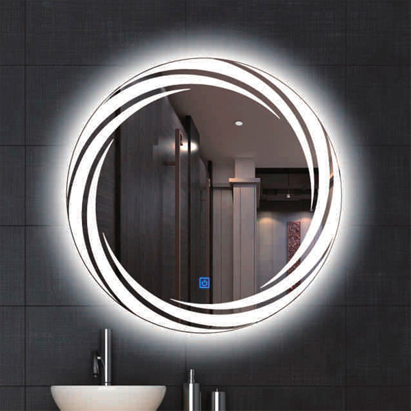 Royal Homes Led Mirror Round 27.5 In. Silver