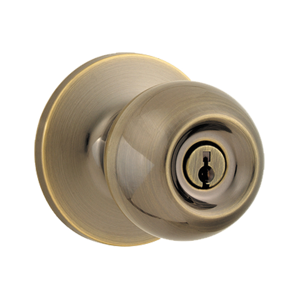 ****Kwikset Bala Entry Knob Antique Brass