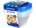 ****Sistema 4-pk TakeAlongs 1.2L Deep Square Food Containers