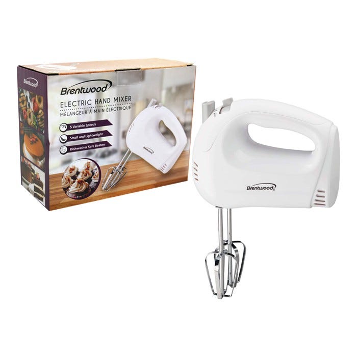 ****Brentwood Hand Mixer 5-Speed White