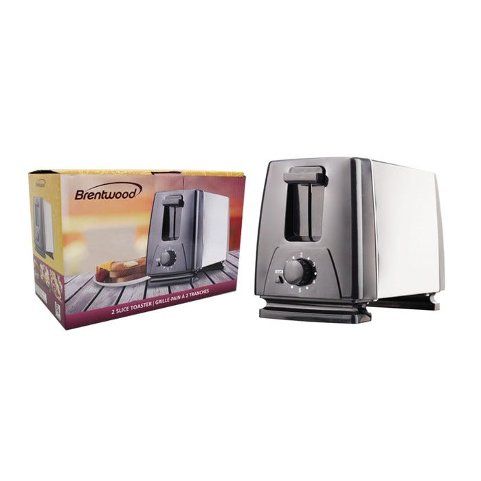 ****Brentwood 2-Slice Extra Wide Slot Toaster, Stainless Steel