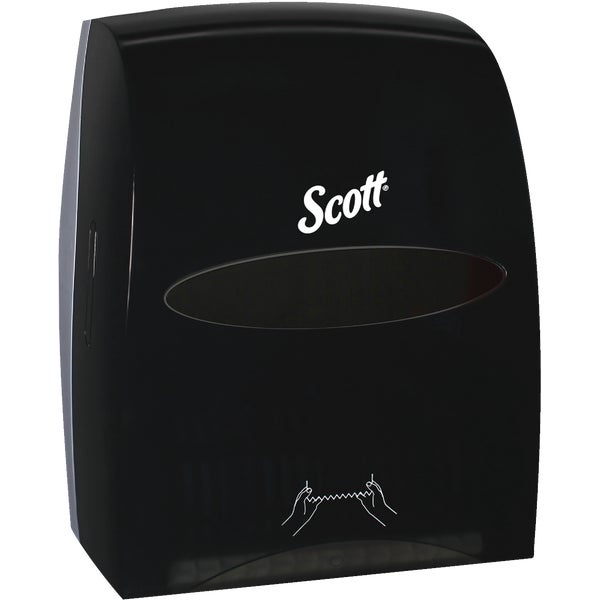 Kimberly Clark Scott Essential Manual Hard Roll Paper Towel Dispenser Black (exclusively compatible to Scott Essentials Purple Core Towels)