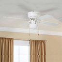 Home Impressions Ceiling Fan with Light Kit 42 In. White