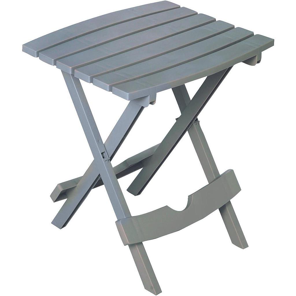 Adams Quik-Fold Rectangle Resin Folding Side Table 15 In. x 17.5 In., Gray