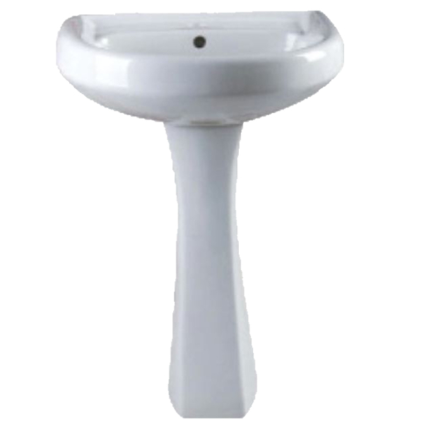 Twyford Pedestal Sink, White