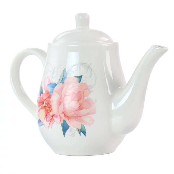 ****Martha Stewart Tea Pot Decorated Ceramic 1.4 Qt