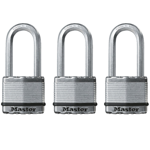 Master Lock Magnum Keyed Alike Padlock 2 In. 3-Pack