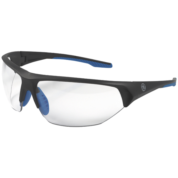 ****GE Black/Blue Safety Glasses Clear