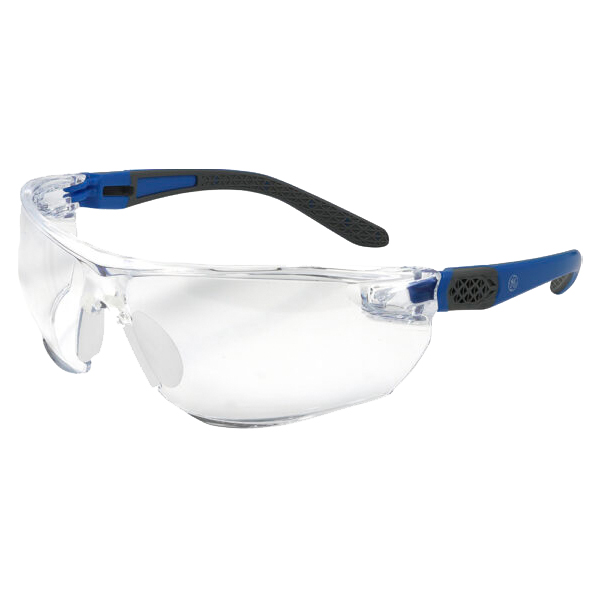 ****GE Blue/Gray Safety Glasses Clear Lens