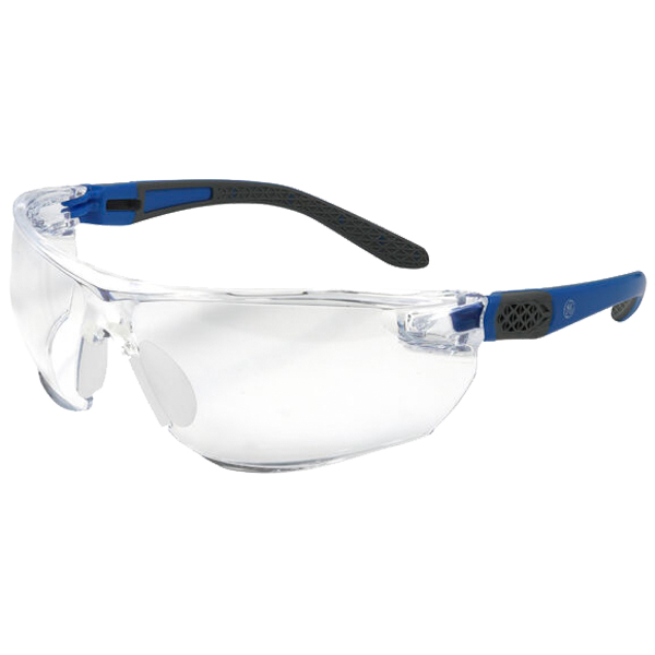 ****GE Blue/Gray Safety Glasses Clear Anti-Fog