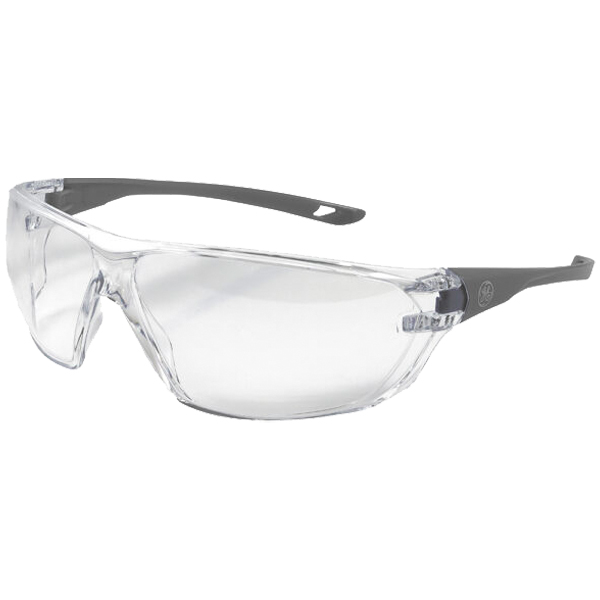 ****GE Gray Safety Glasses Clear Lens Anti-Fog