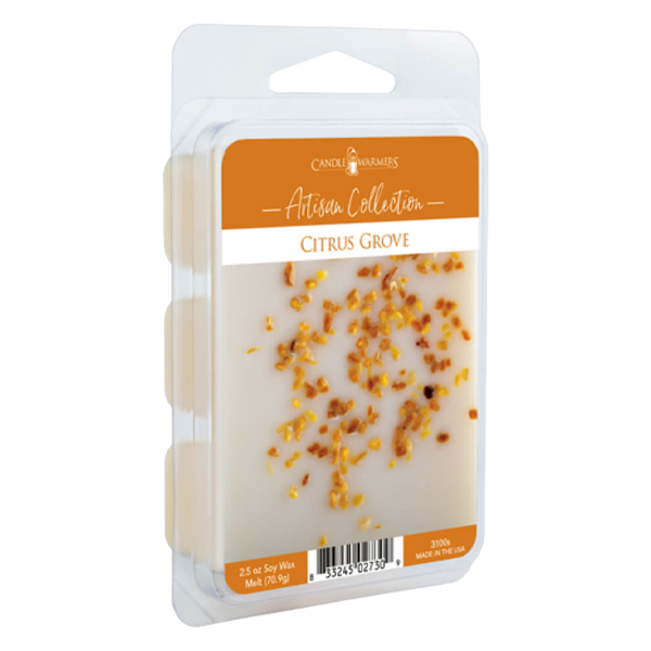 Candle Warmers 2.5oz Artisan Wax Melt, Citrus Grove