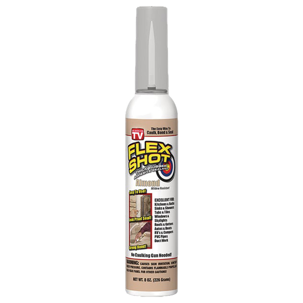 ****Flex Shot Adhesive Rubber Sealant 8 Oz Almond